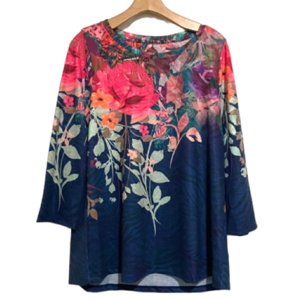 Soft Surroundings Floral Long Sleeve Top